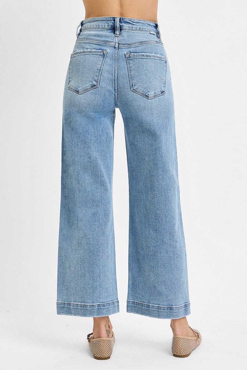 Size 0, 1, 5, 13, 15, 3XL, Risen Cropped Front Seam Jeans