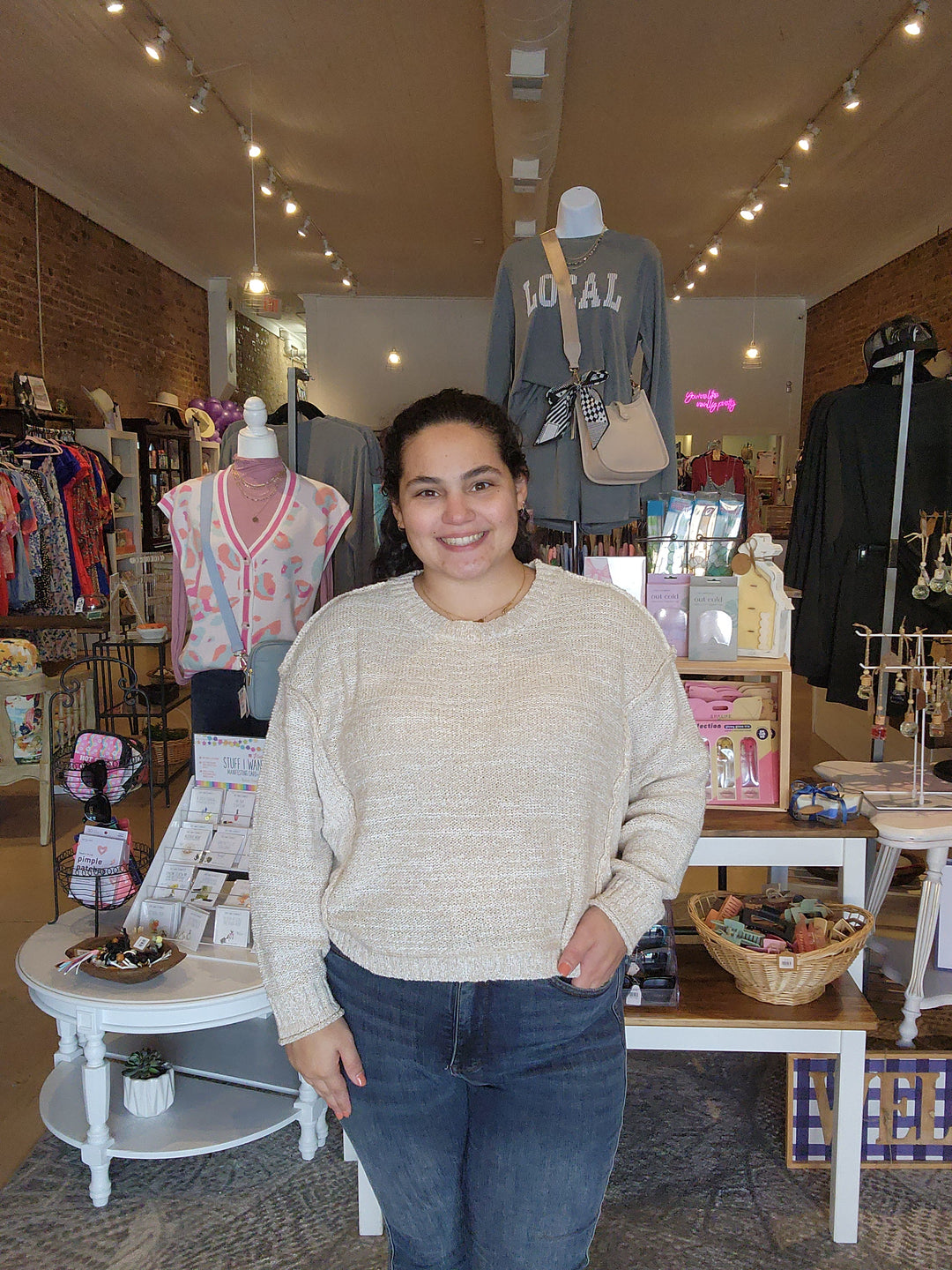 Exposed Seam Oatmeal Pullover
