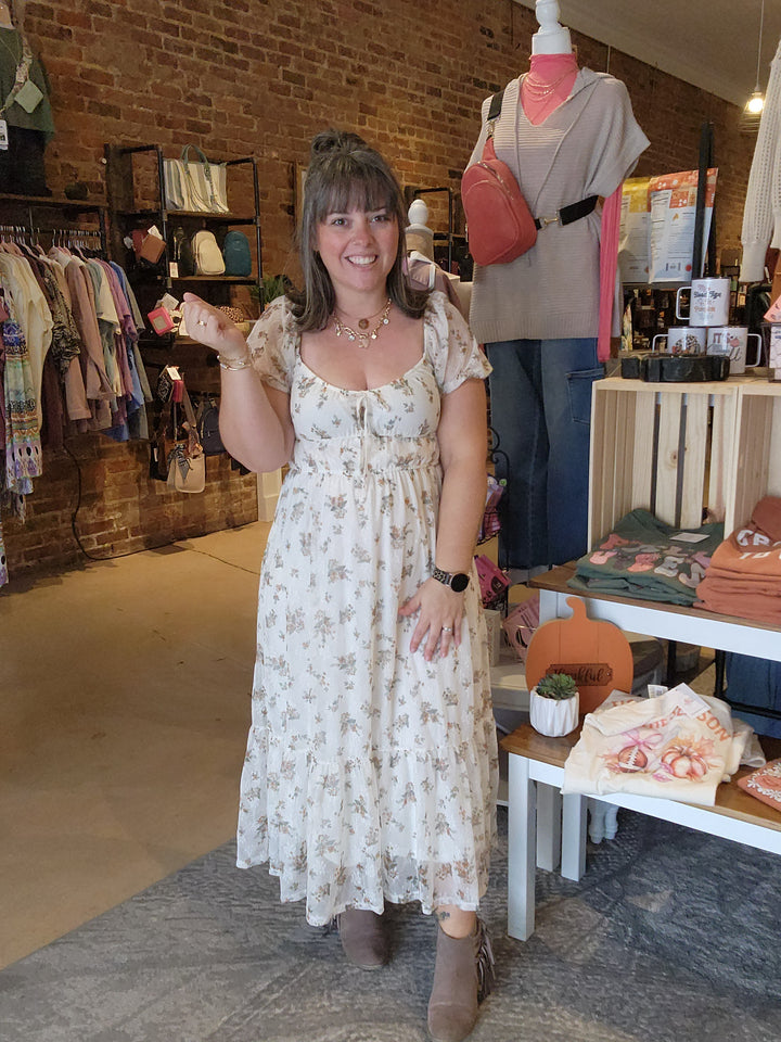 Vintage Lace Midi Dress
