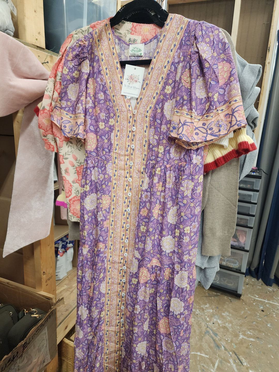 Boho Floral Button Down Maxi Dress