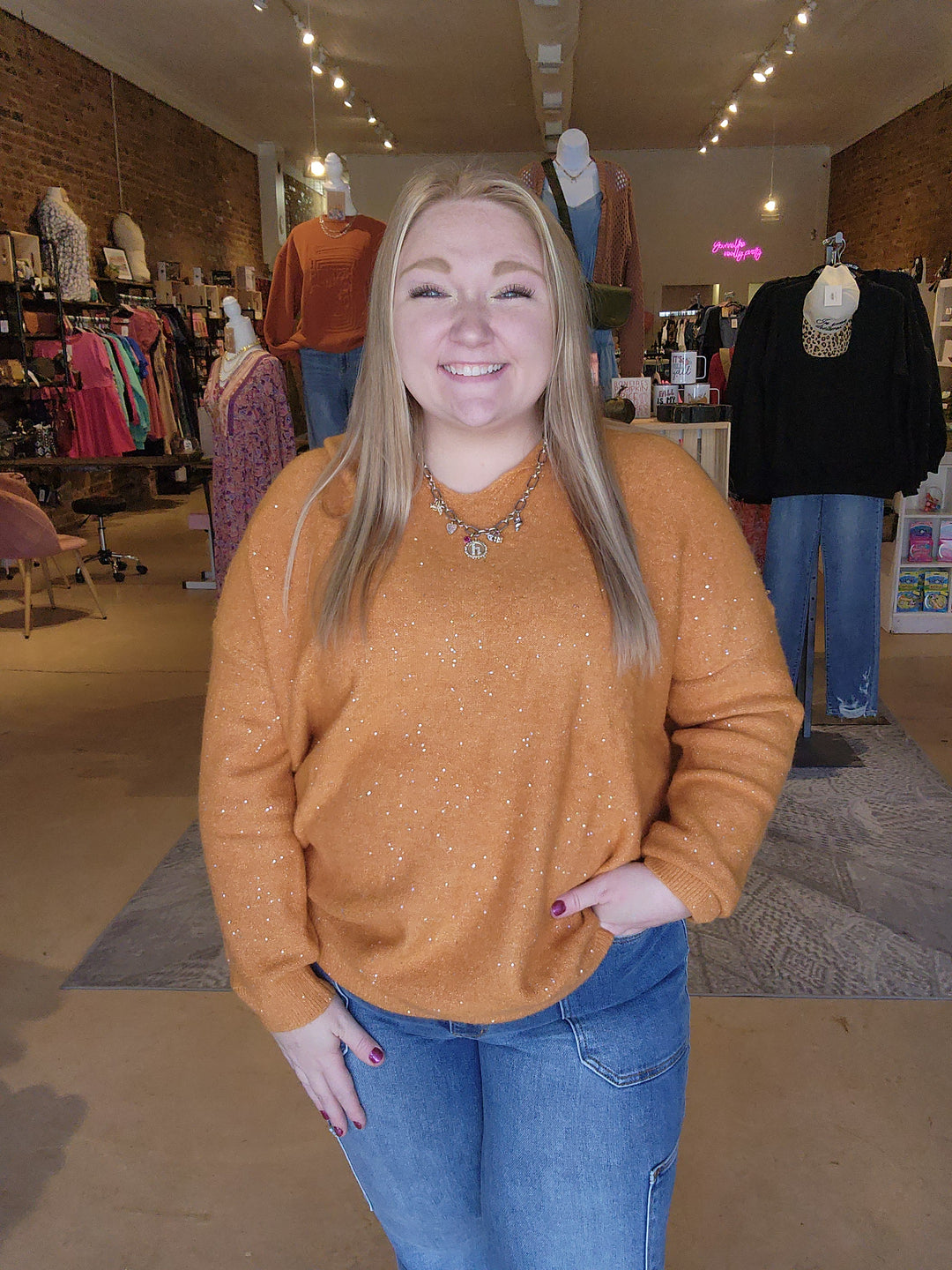 Hooded Sparkle Sweater