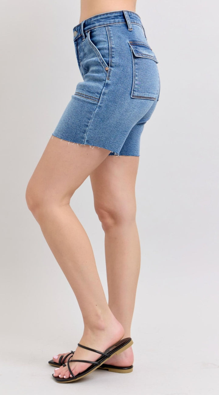 Judy Blue Patch Pocket Bermuda Shorts