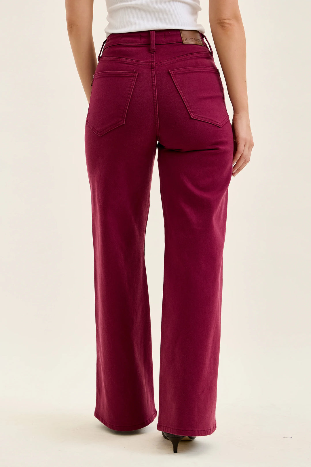 Judy Blue Tummy Control Wide Boysenberry Jeans