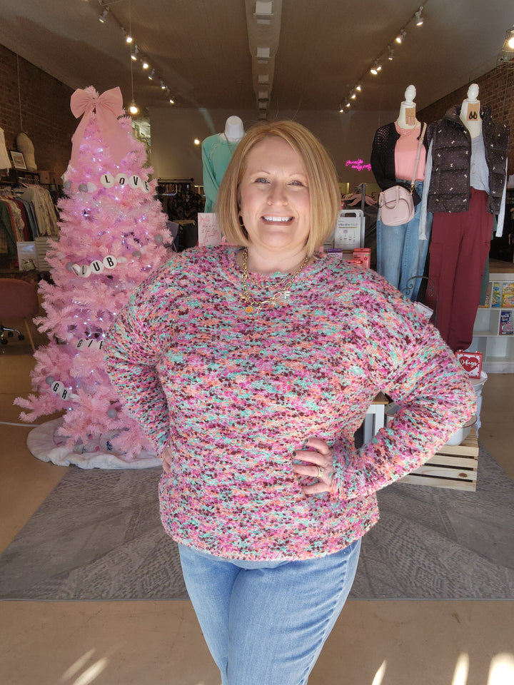 Multi Color Popcorn Sweater