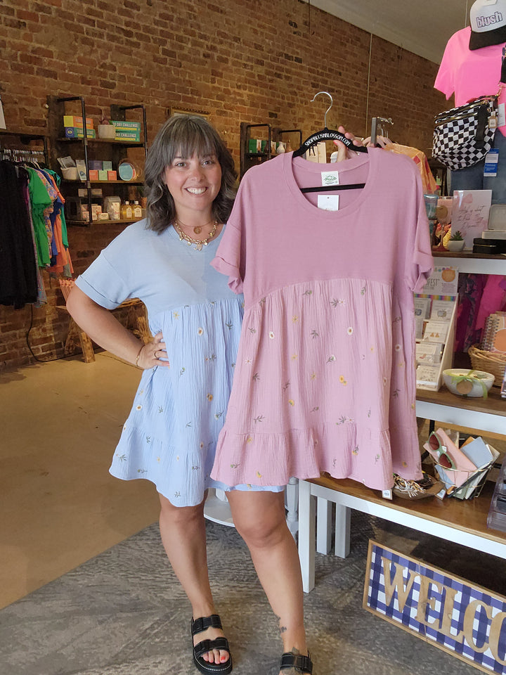 Emrboidered Muslin Dress