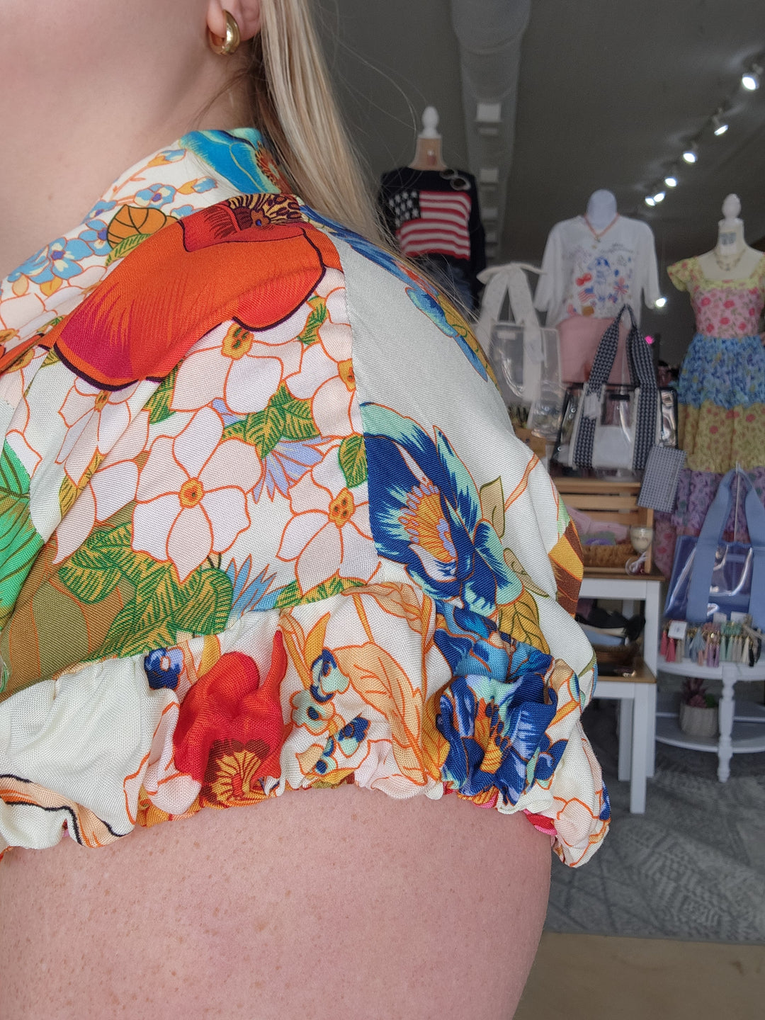 Floral Print Maxi Shirt Dress