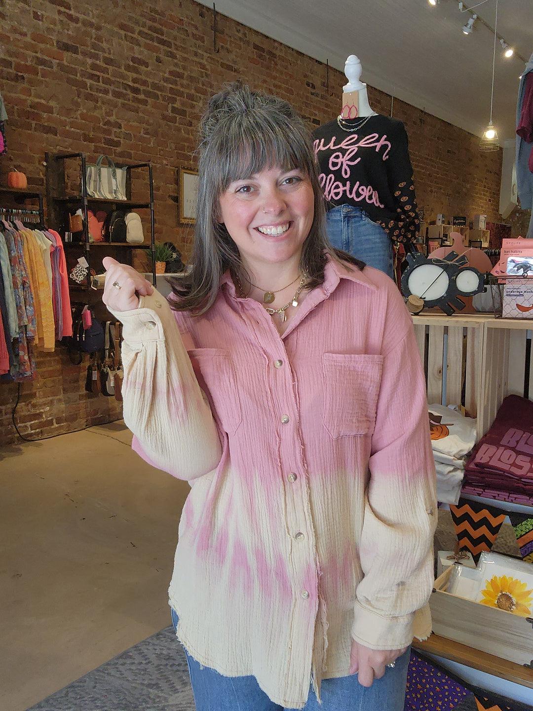 Pink Dip Dye Shacket