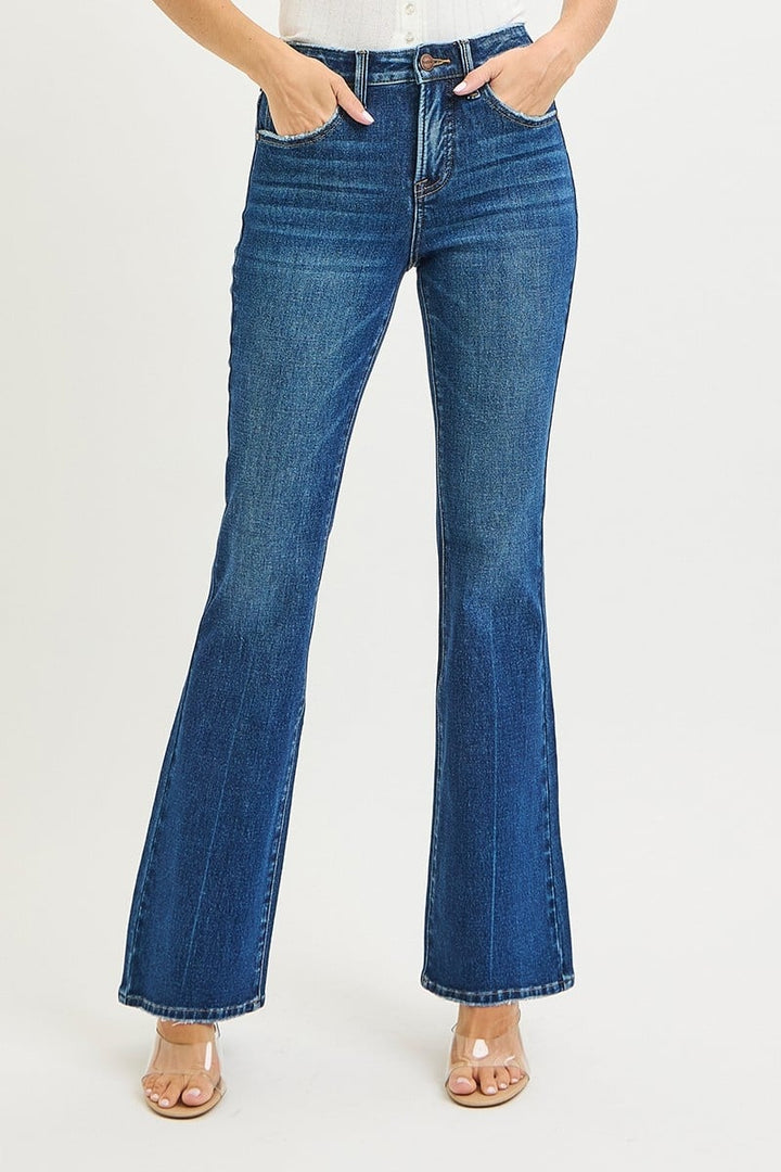 Risen Tummy Control 4 Way Stretch Flare Jeans