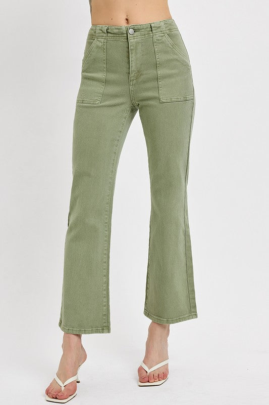 Size 0, 1, 3, & 13 Risen Sage Ankle Flare Jeans