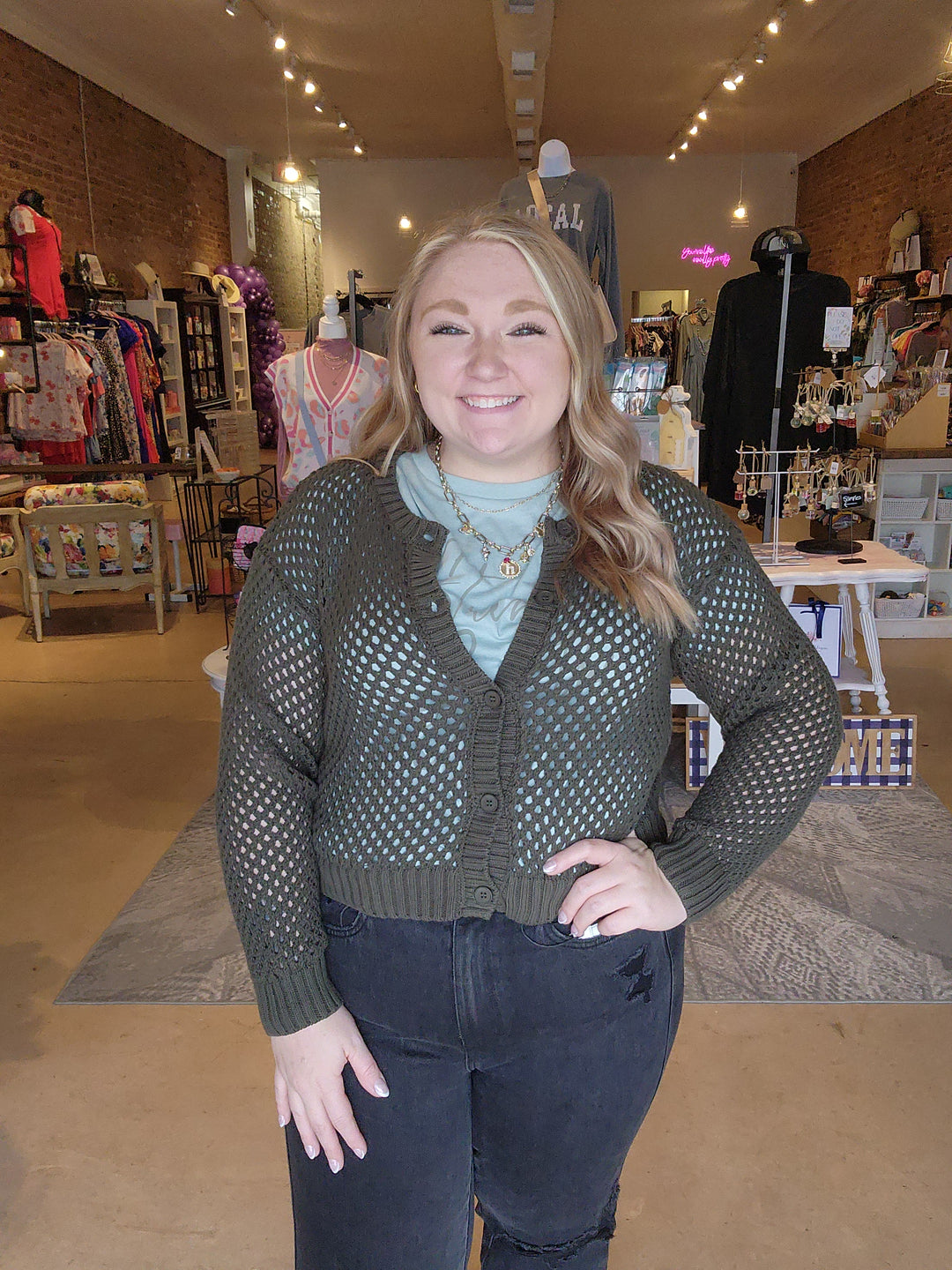 Open Weave Cardigan