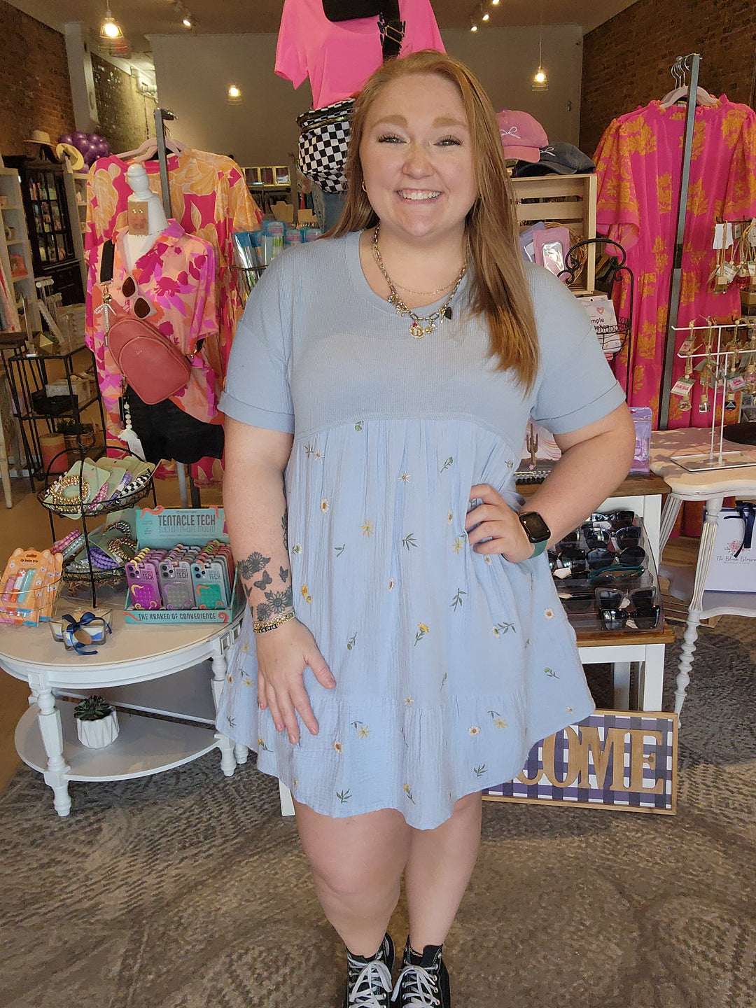Emrboidered Muslin Dress