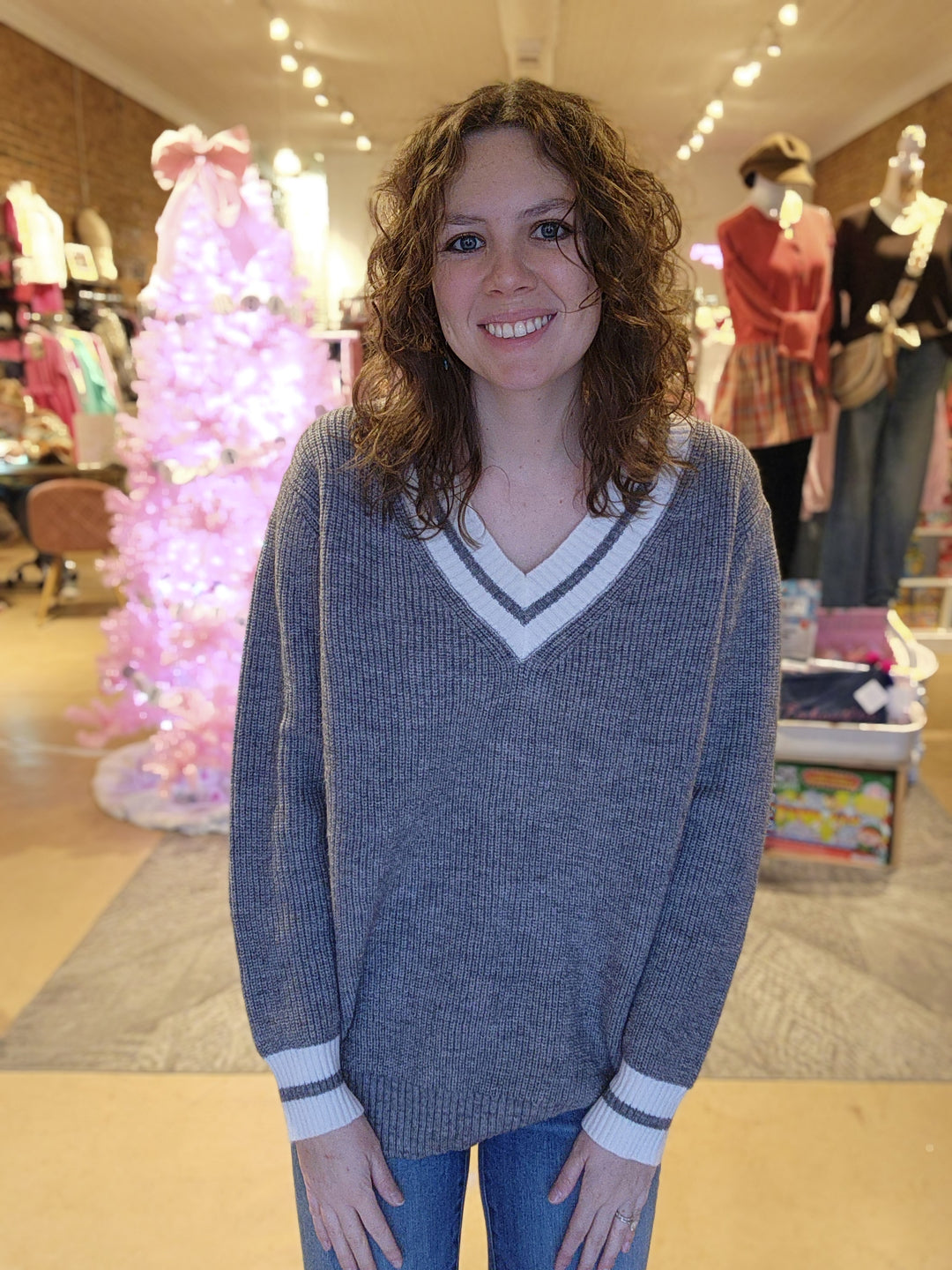 Varsity Knit Sweater