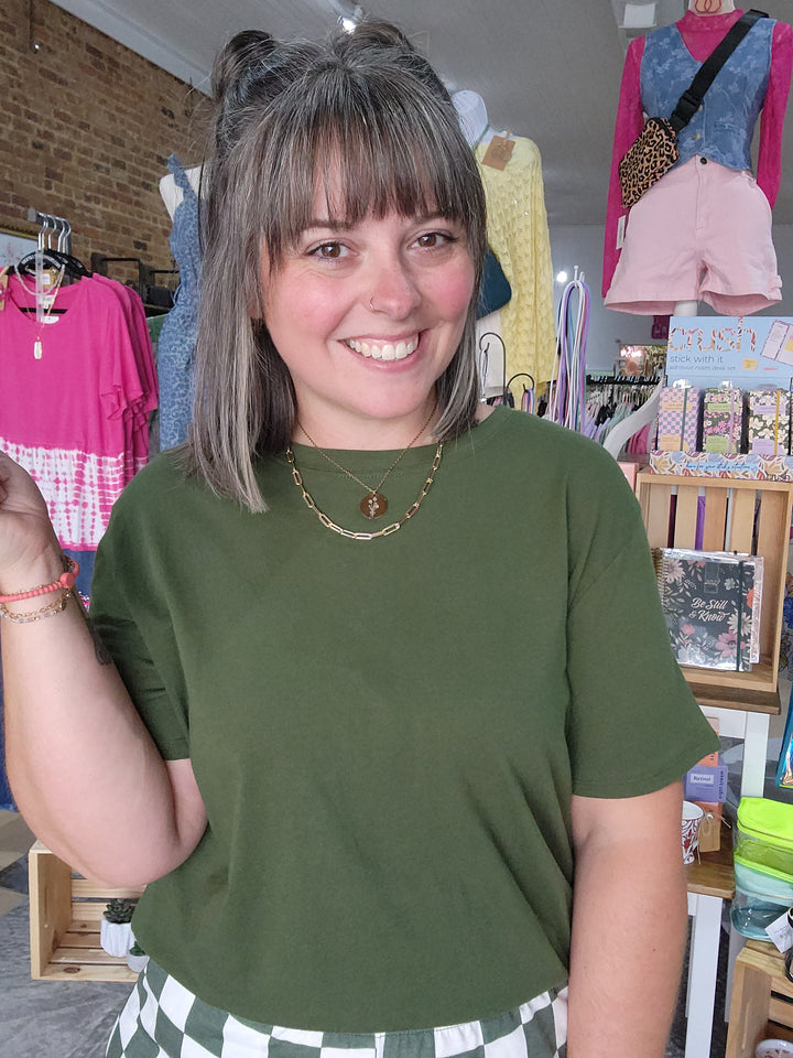 Olive Basic Tee
