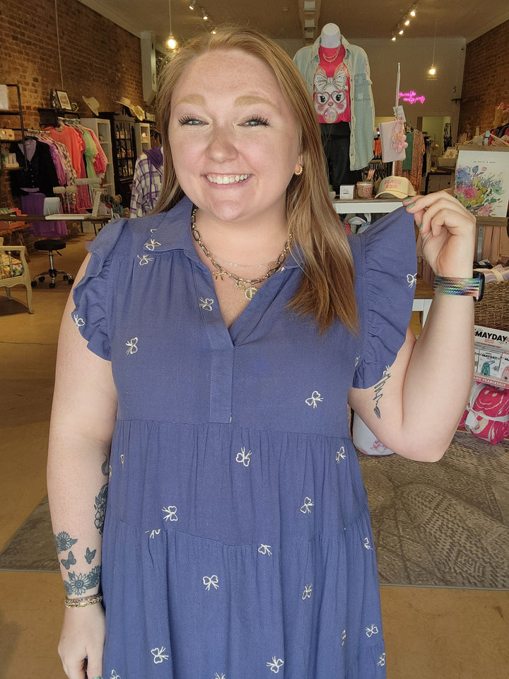 Navy Bow Dress