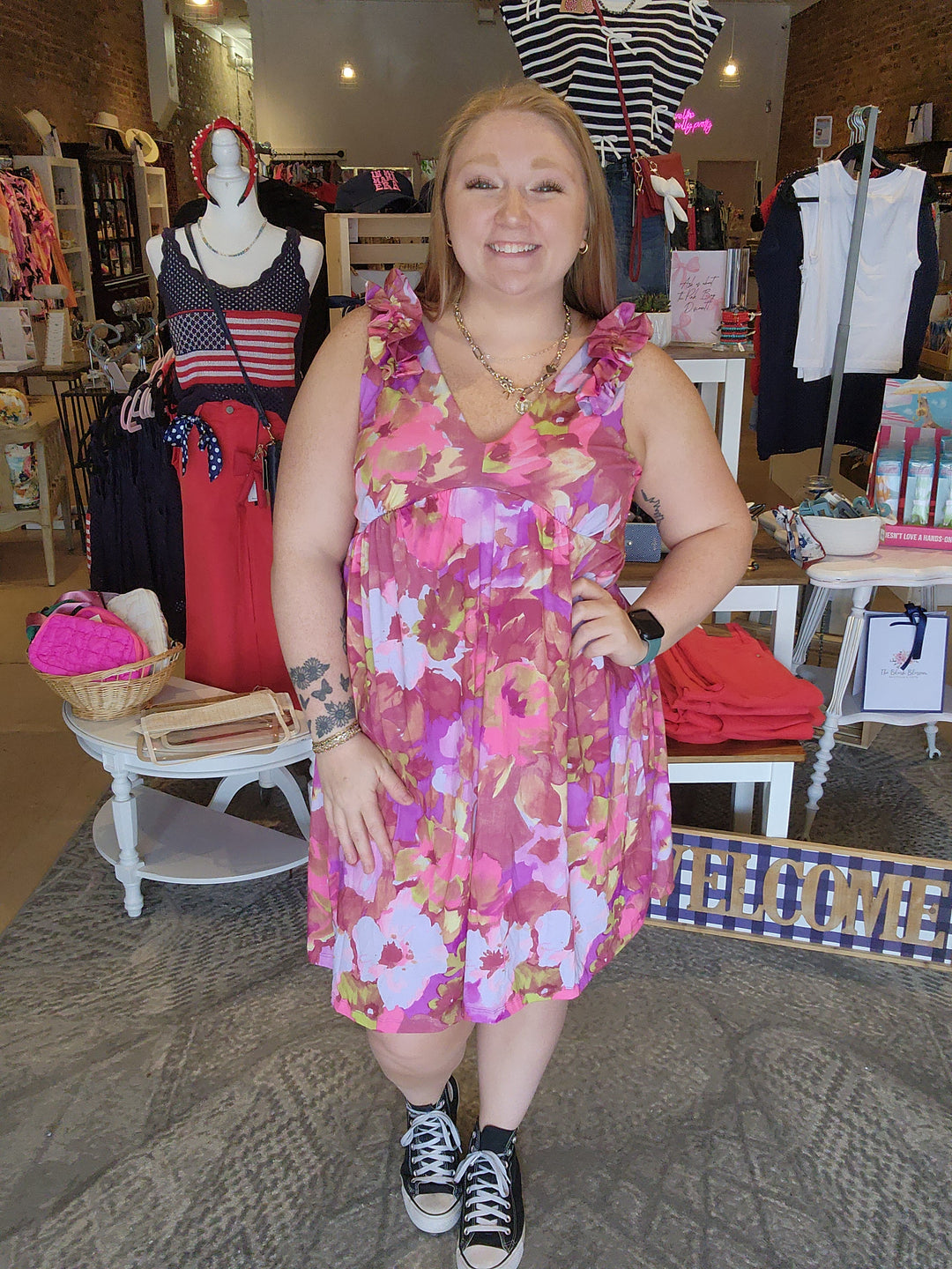 Purple Multi Color Dress
