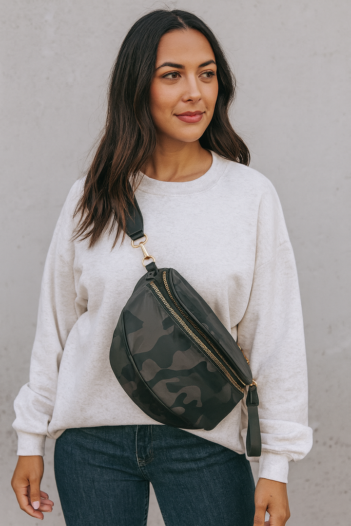 Oversized Camo Crossbody Bag