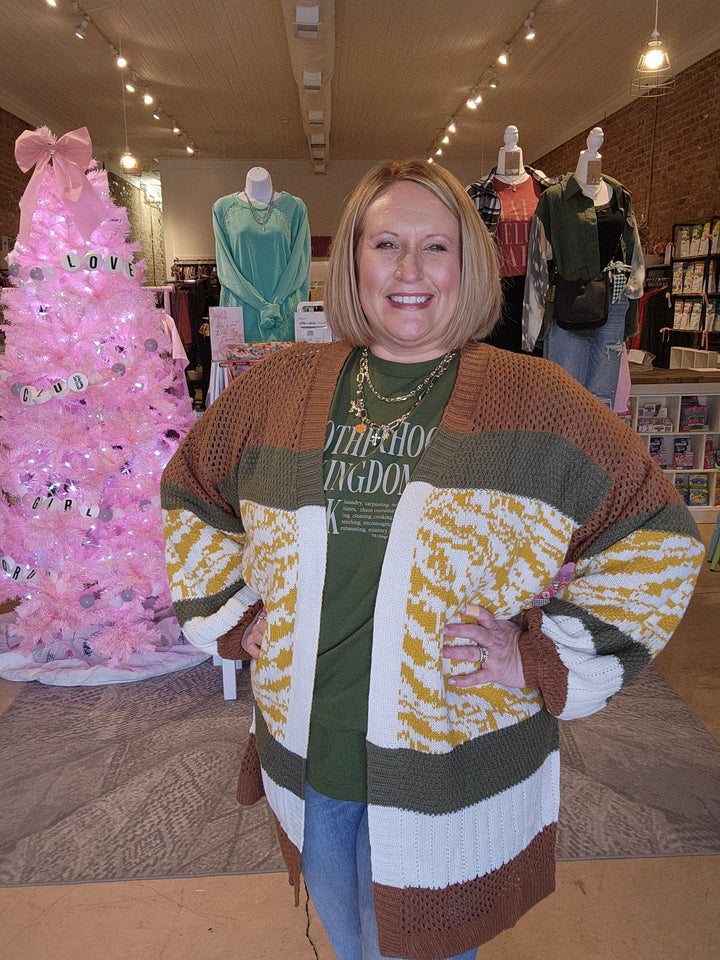 Multi Print Cardigan