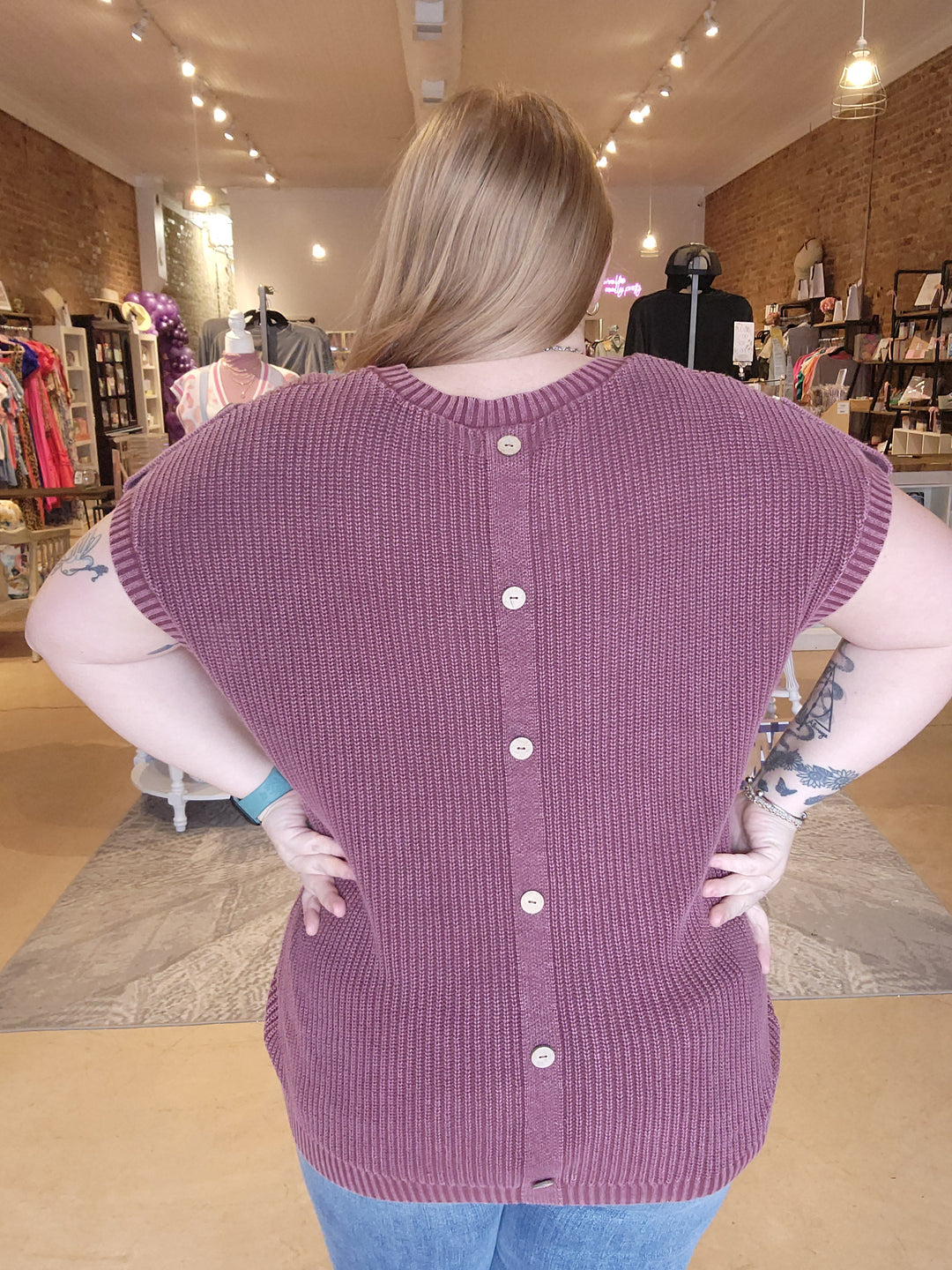 Roll Tab Knit Pullover