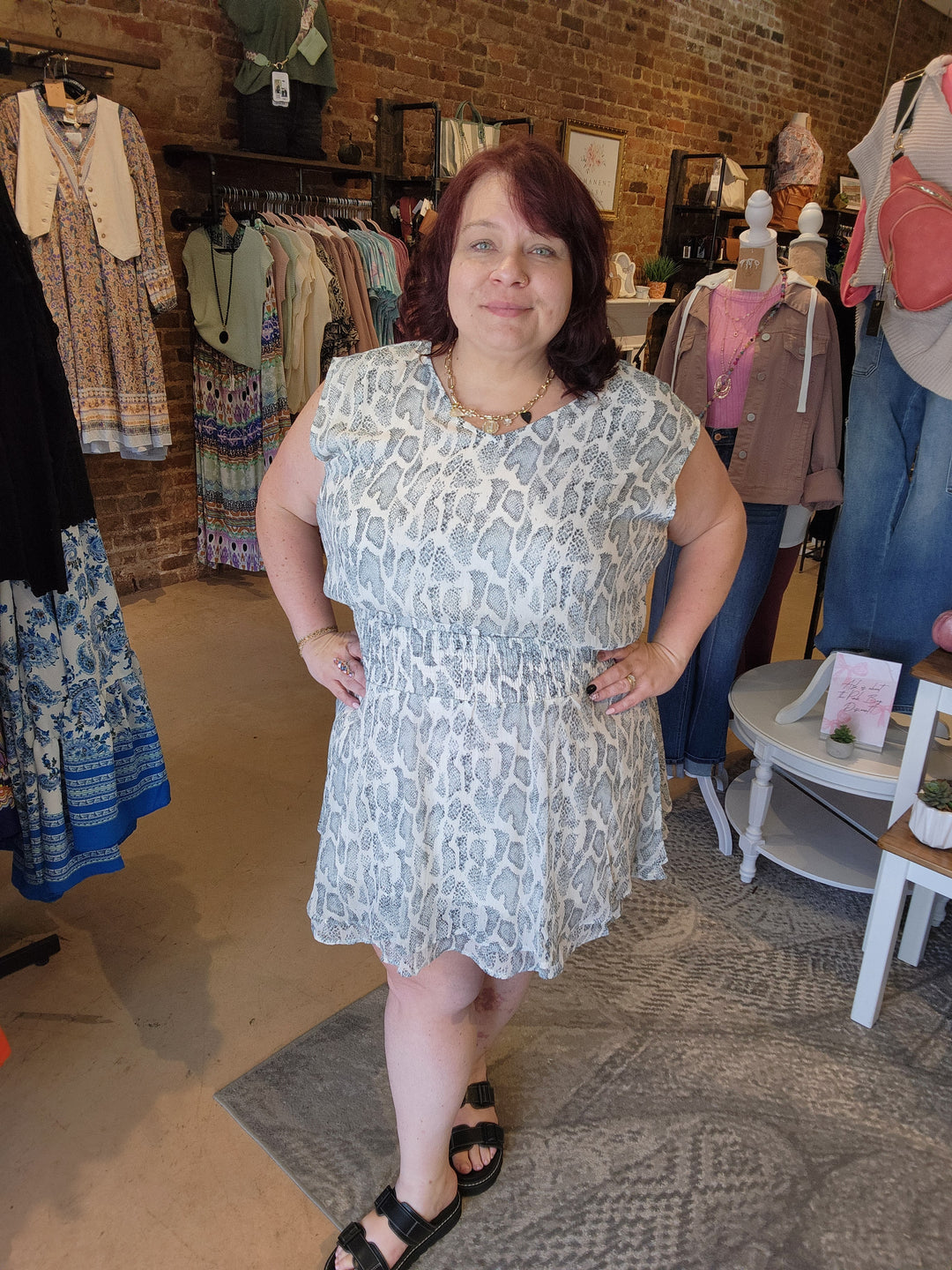 Snake Print Dress