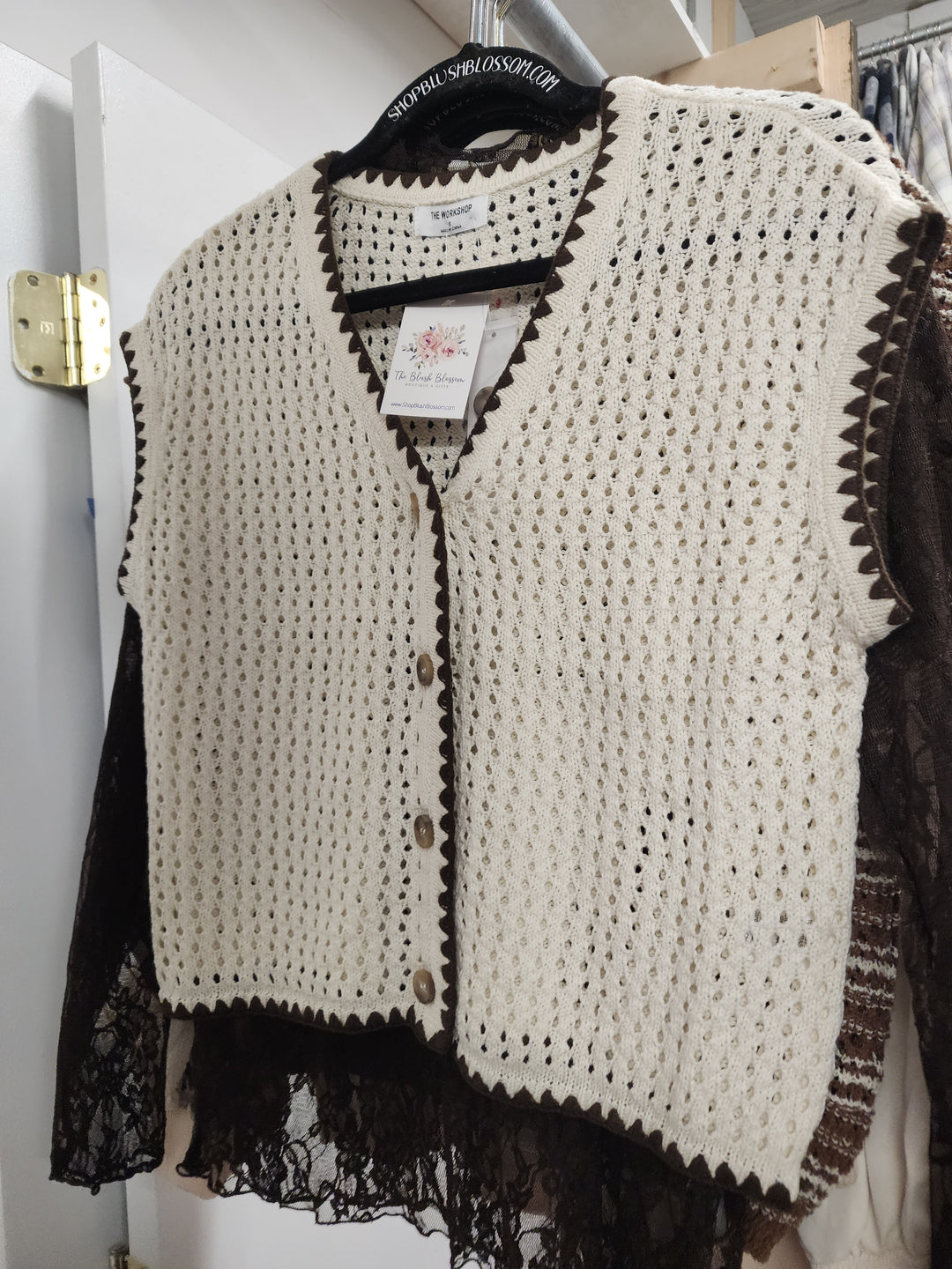 Contrast Stitch Crochet Cardigan