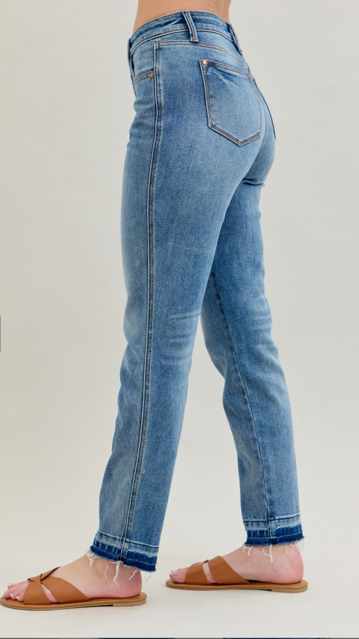 Judy Blue Rigid Magic Released Hem Boyfriend Jean