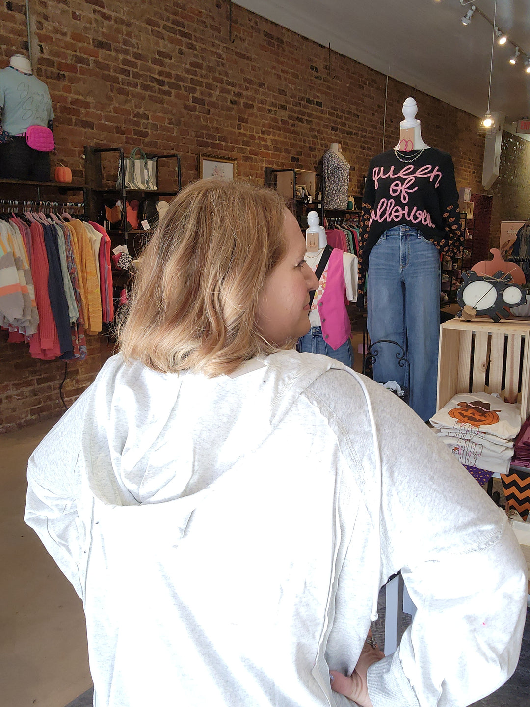 Heathered Grey Hooded Sweatshirt