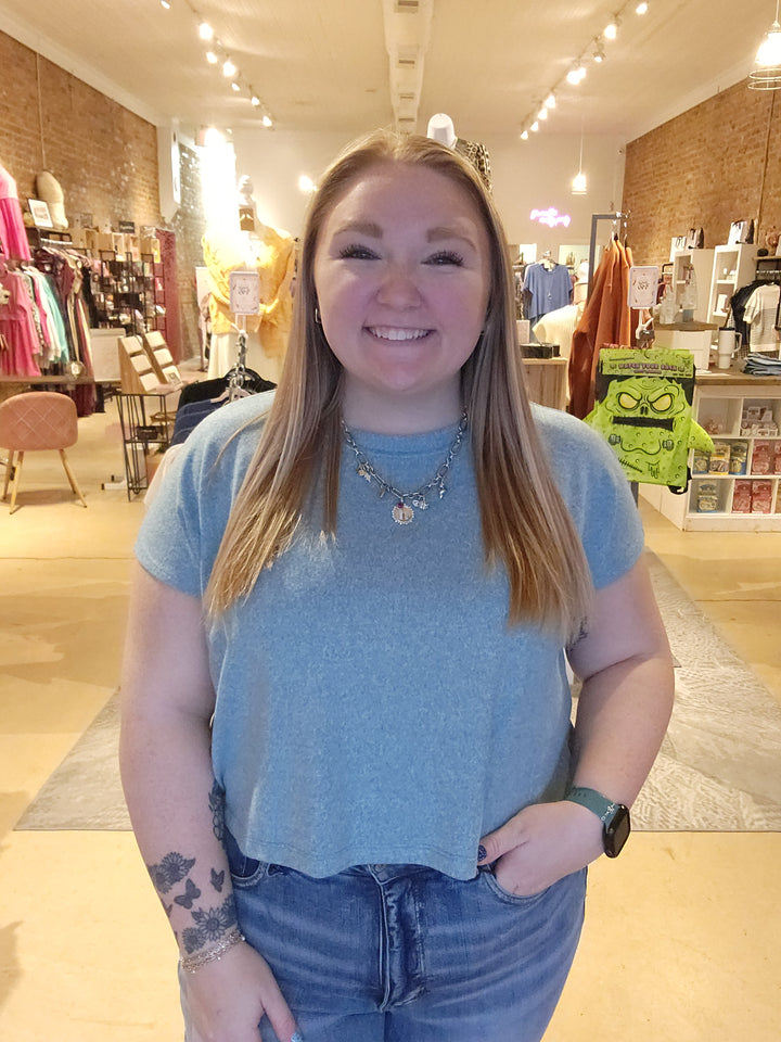 Jade Dreamy Crop Tee