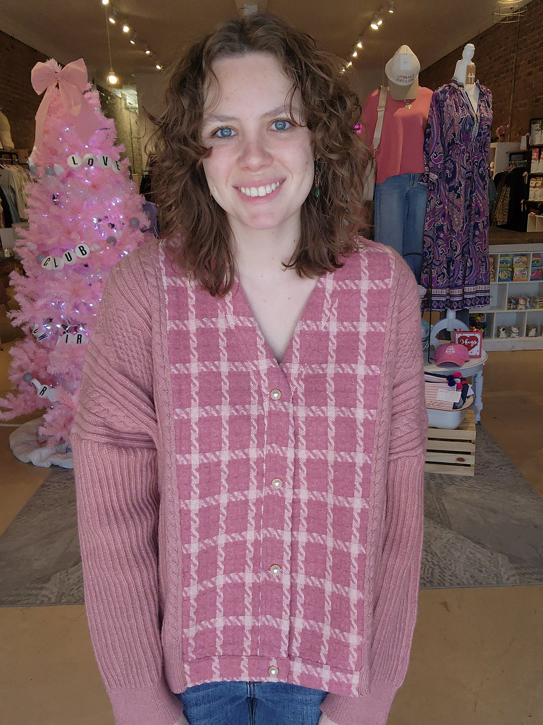 Rose Colorblock Knit