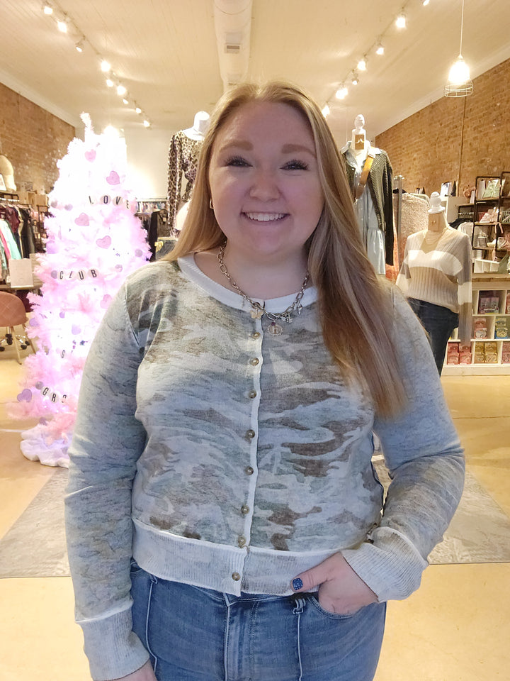 Camo Inside-Out Cardigan