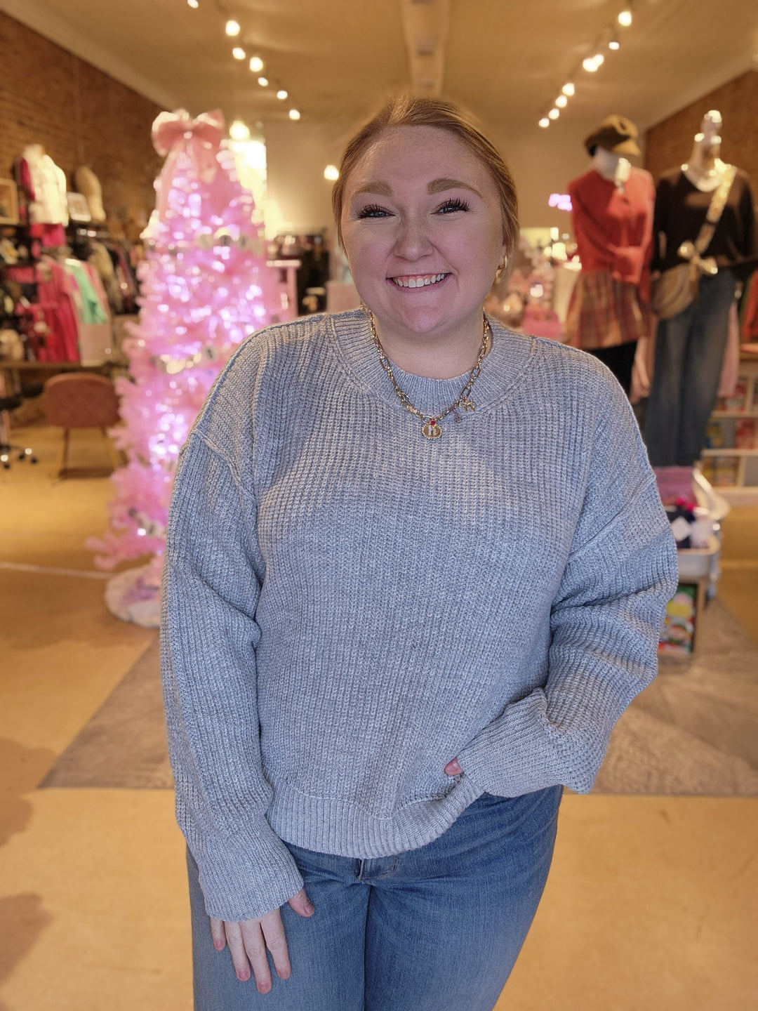 Classic Grey Knit Sweater