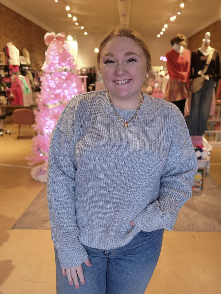 Classic Grey Knit Sweater