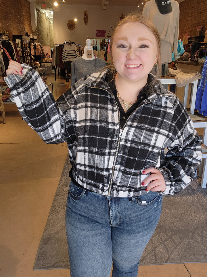 Plaid Crop Jacket