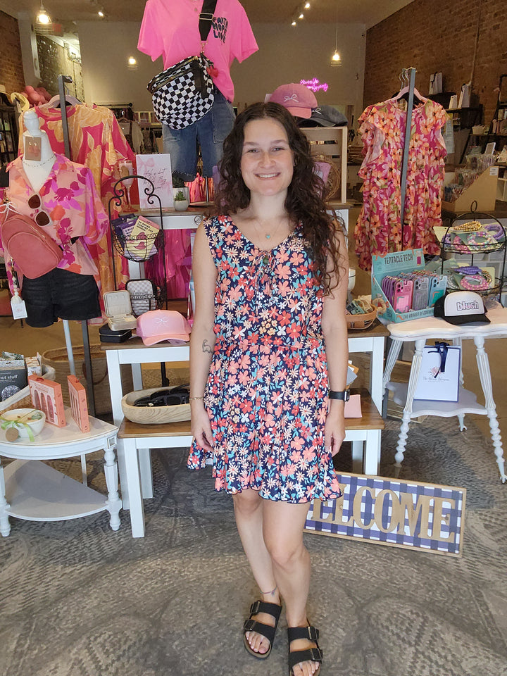 Floral Fit and Flare Romper