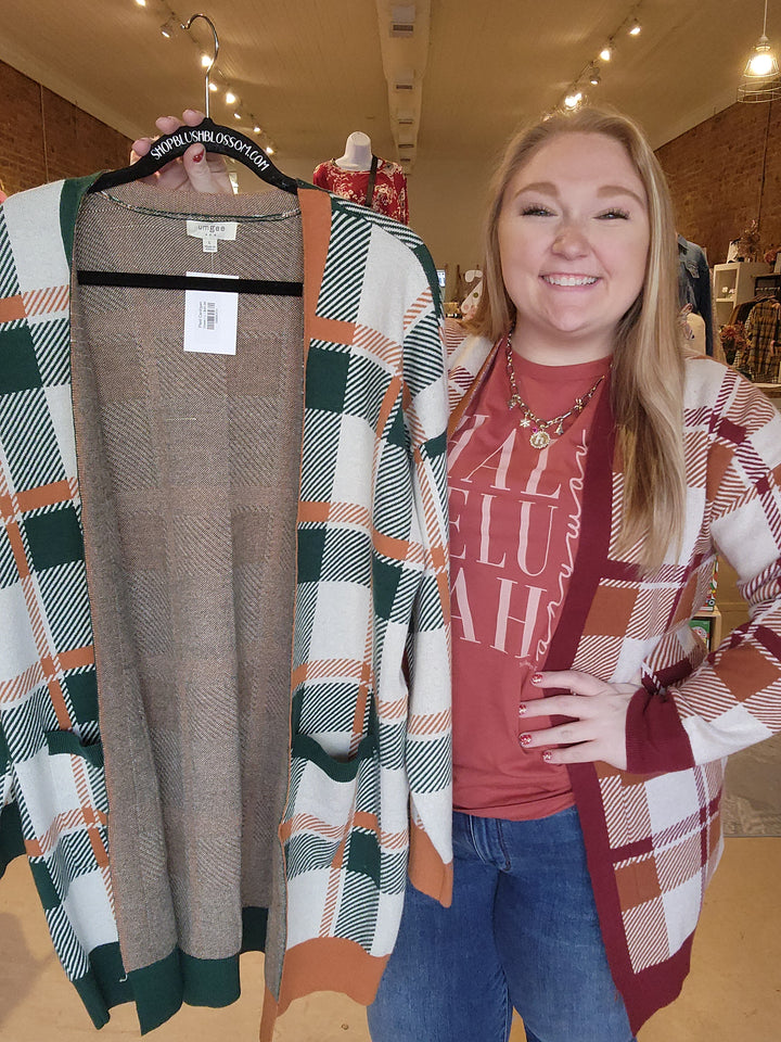 Plaid Cardigan