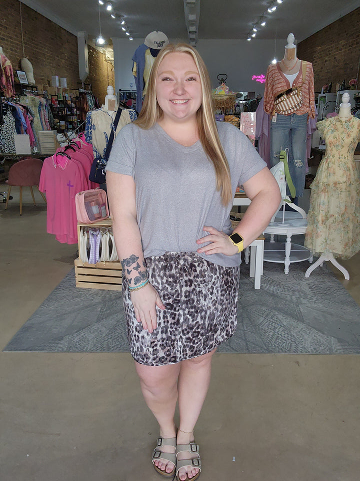 Leopard Print Skort