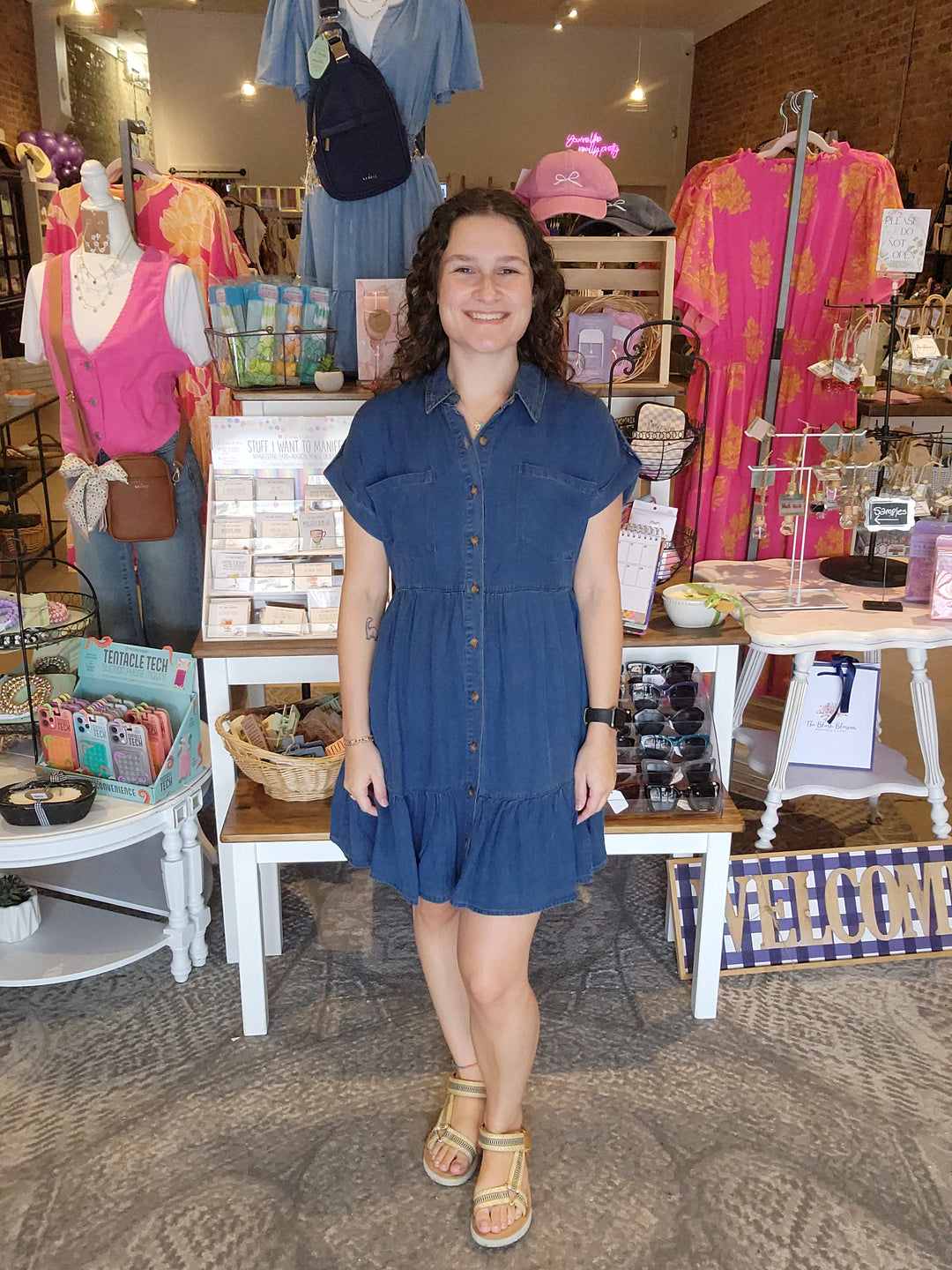 Dark Chambray Shirt Dress
