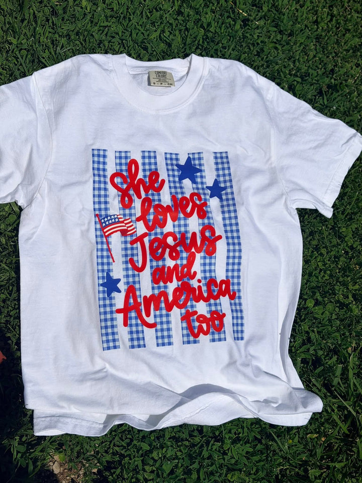 Loves Jesus and America Tee