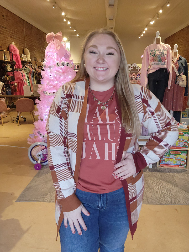 Plaid Cardigan