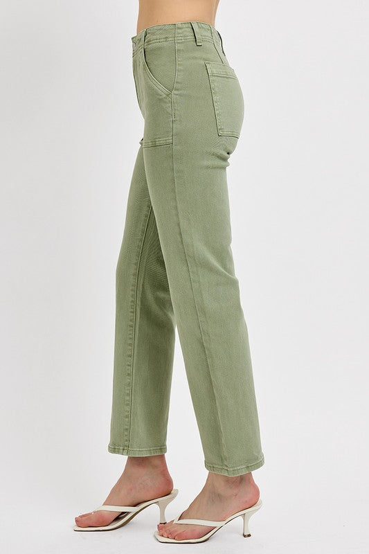 Size 0, 1, 3, & 13 Risen Sage Ankle Flare Jeans