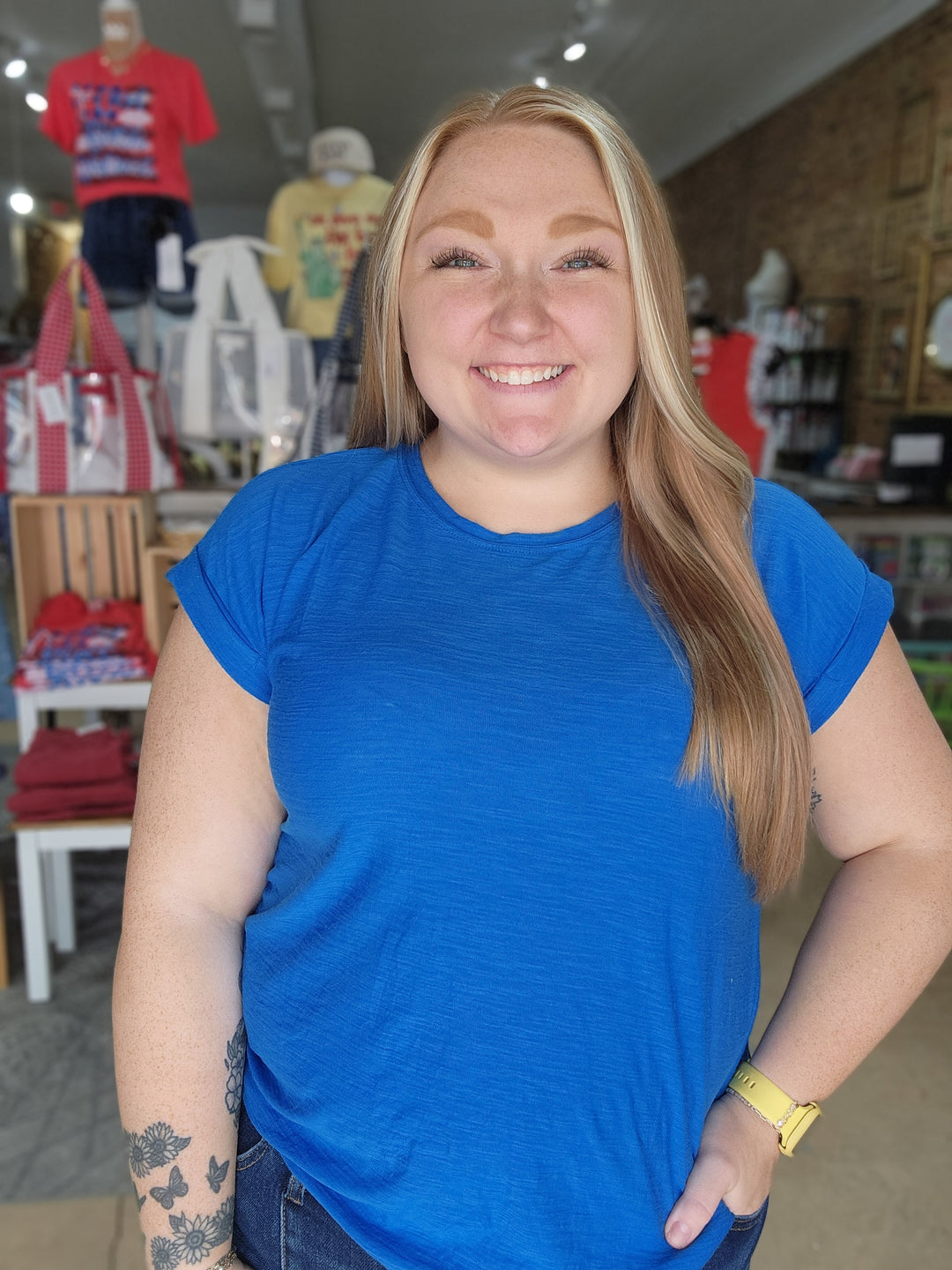 Roll Cuff Slub Tee 3