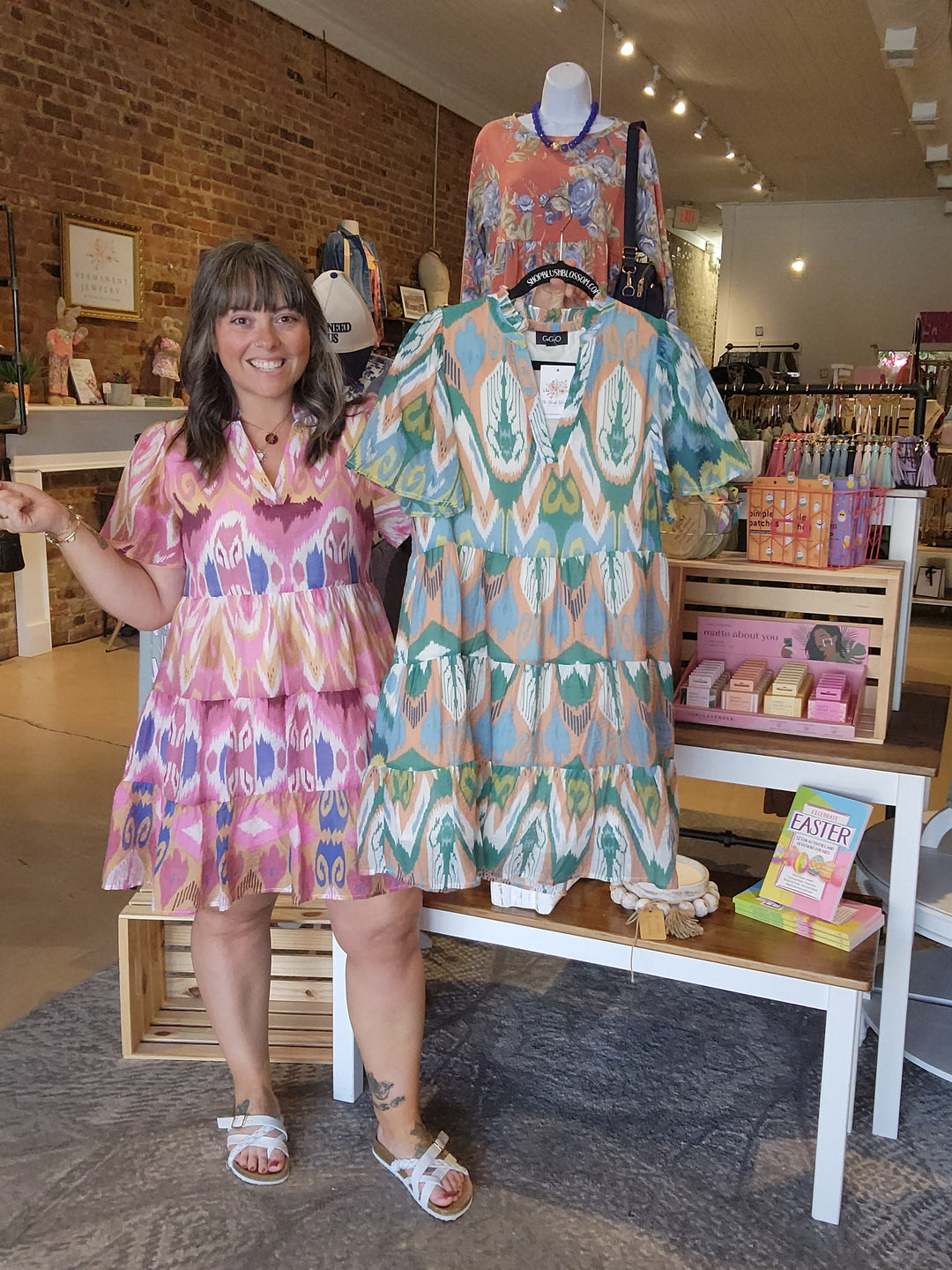 Ikat Print Dress