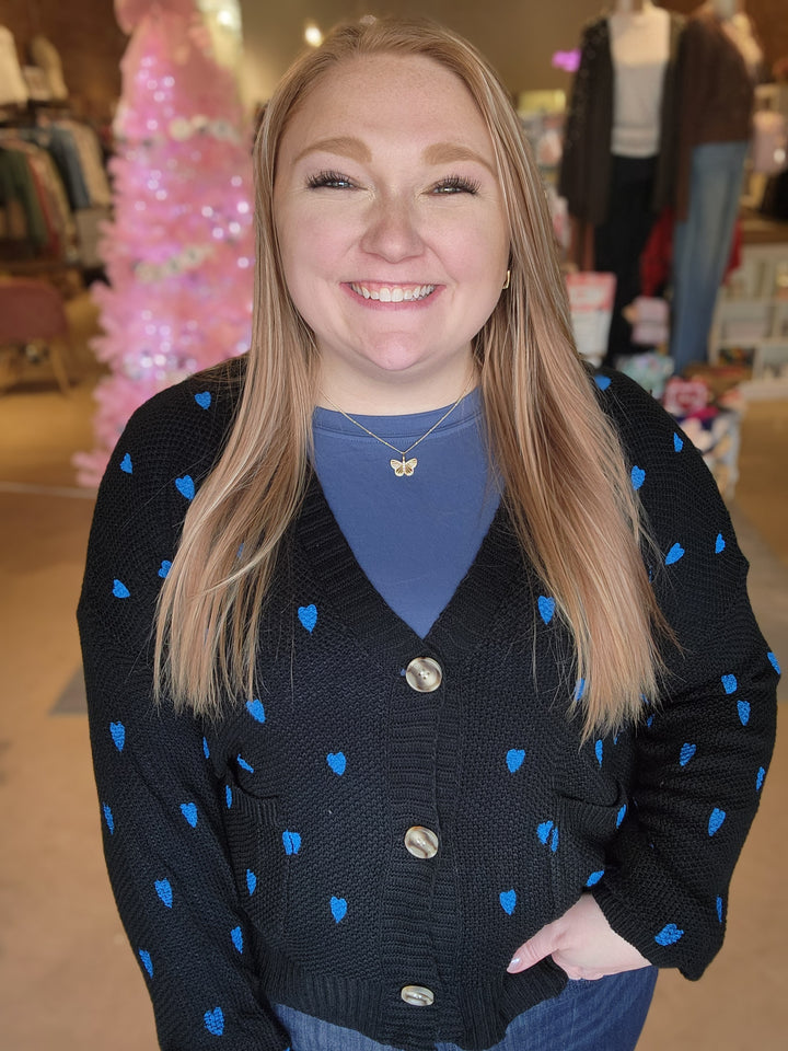 Blue Heart Cardigan