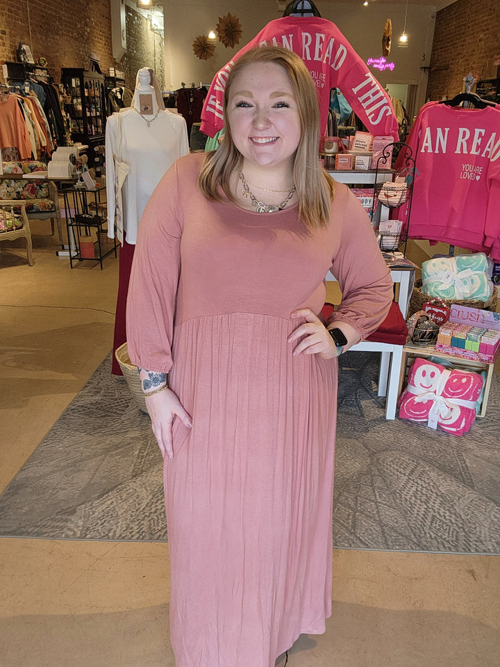 Dusty Rose Maxi Dress