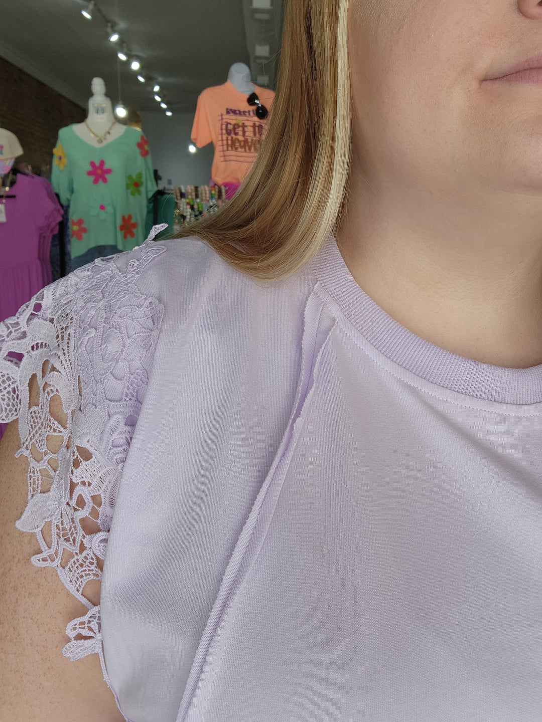 Crochet Lace Peplum Top
