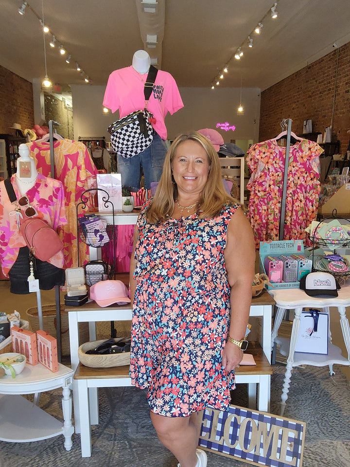 Floral Fit and Flare Romper