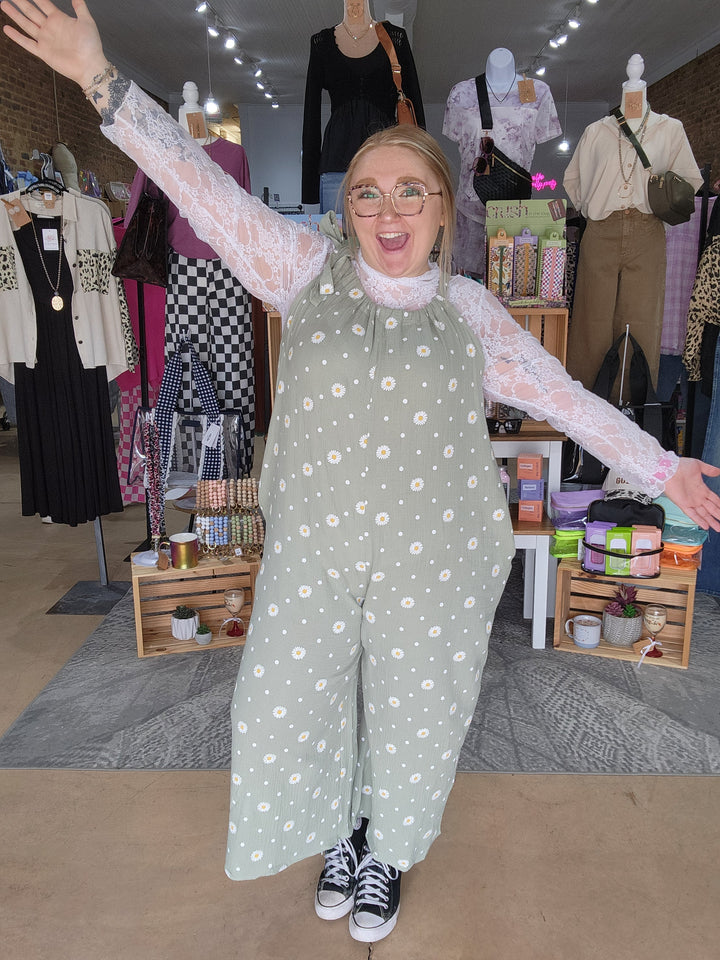 Cotton Gauze Wide Leg Jumpsuit