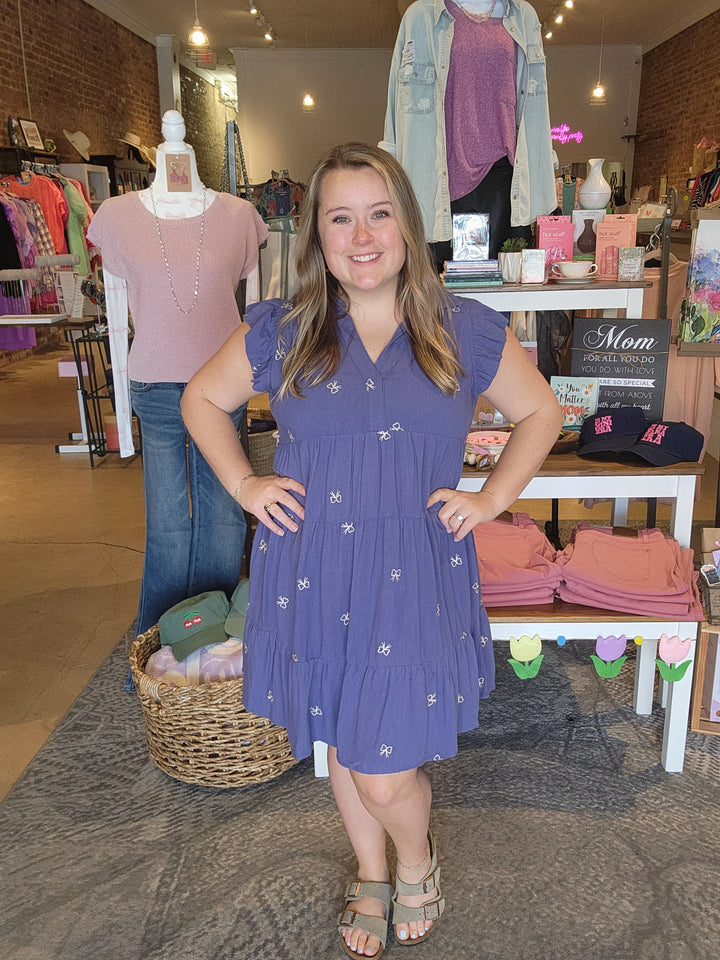 Navy Bow Dress