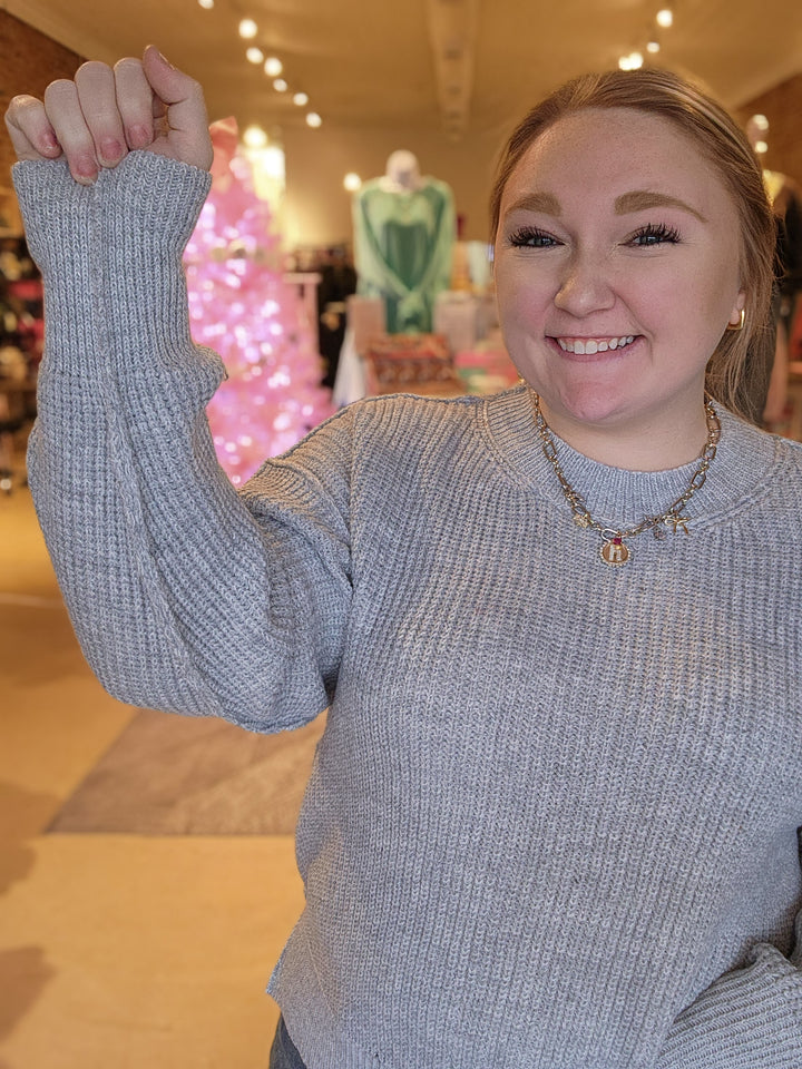 Classic Grey Knit Sweater