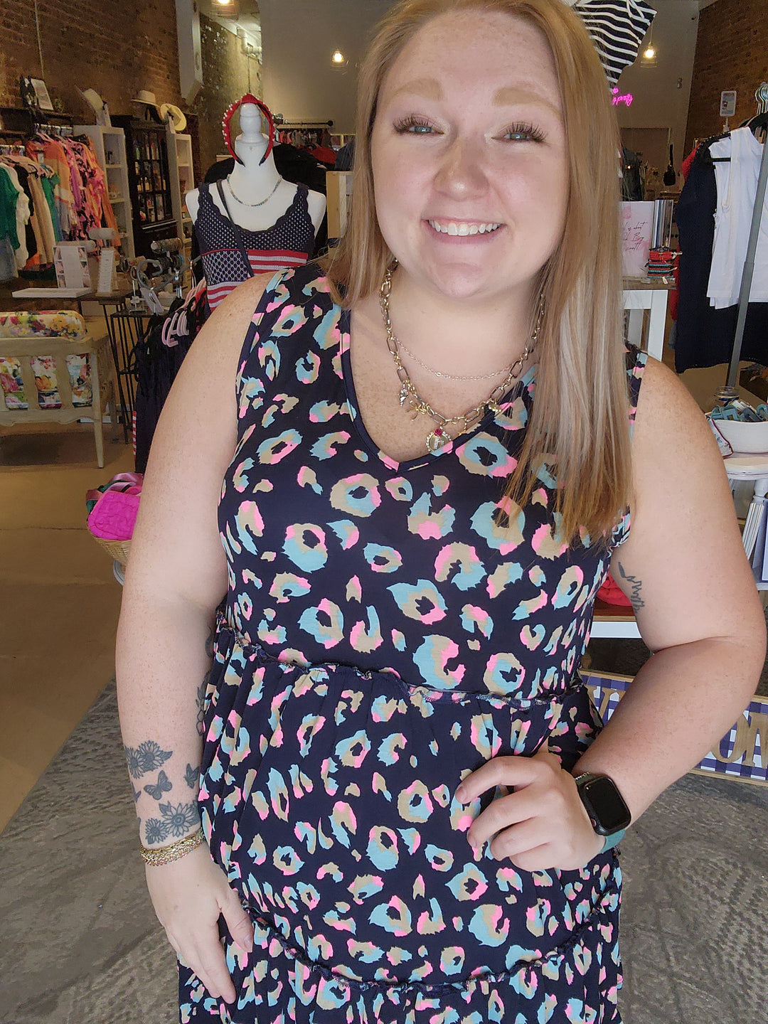 Slinky Leopard Tank Dress