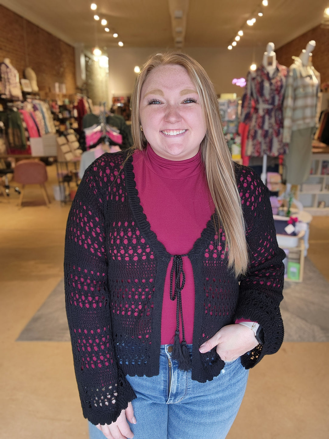 XL, 1X, 2X Black Crochet Cover Up FINAL SALE